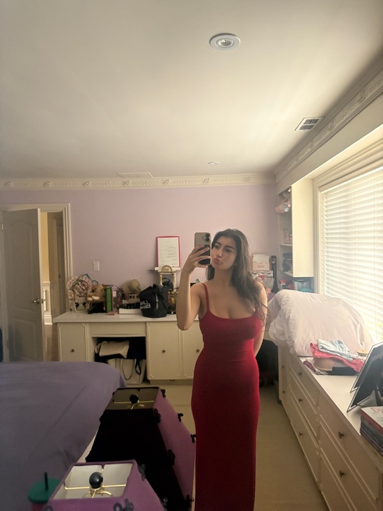 Garage Sleek Red Bodycon Maxi Dress - Picture 2 of 4